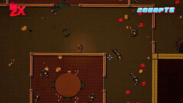 Wait until the enemy in the room below (holding a gun) appears near the entrance and beat him up - Bonus Scene - The Abyss - Hotline Miami 2: Wrong Number - Game Guide and Walkthrough