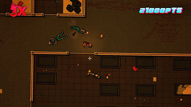 On the left, you will notice two more enemies with melee weapons - Bonus Scene - The Abyss - Hotline Miami 2: Wrong Number - Game Guide and Walkthrough