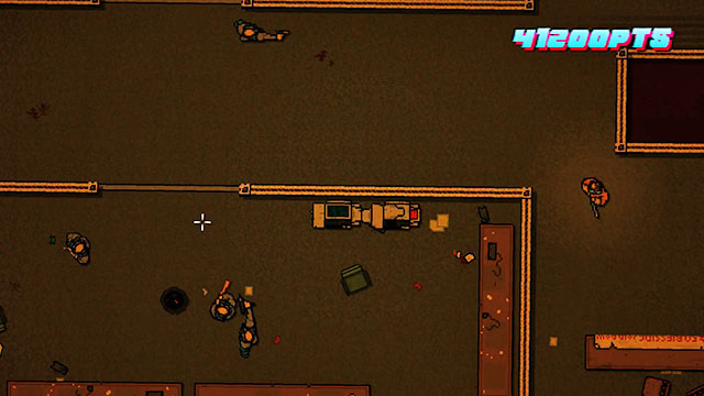 You will find the last enemy, a shooter, in the toilet near the entrance - Bonus Scene - The Abyss - Hotline Miami 2: Wrong Number - Game Guide and Walkthrough