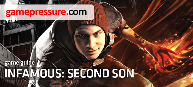 inFamous: Second Son - guide, walkthrough, city is a complete guide to virtual Seattle, shown from behind of the Delsin Rowe, who possesses supernatural powers - Introduction - Guide, Walkthrough, City - inFamous: Second Son - Game Guide and Walkthrough