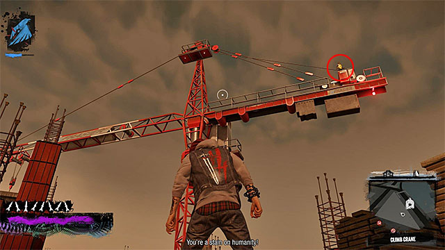 Crane onto which you have to climb - 10: Reggie takes Flight - Walkthrough - inFamous: Second Son - Game Guide and Walkthrough
