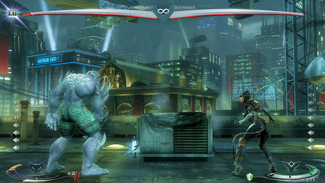 To the left of the middle there's a ventilation shaft - Gotham - Arenas - Injustice: Gods Among Us - Game Guide and Walkthrough