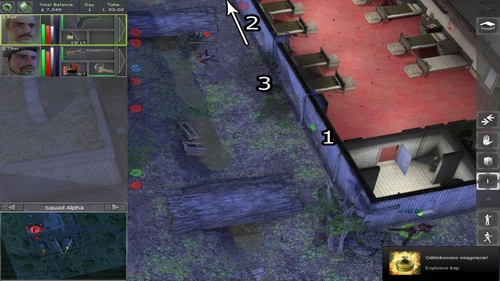 we can also use Red to set up the mine, and then make a noise by running to make enemy step on the mine - Northern Airport - For the good beginning - Jagged Alliance: Back in Action - Game Guide and Walkthrough