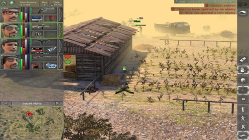 The most dangerous enemies are those by the truck - Farm - For the good beginning - Jagged Alliance: Back in Action - Game Guide and Walkthrough