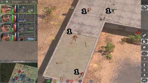 Thanks to mercenaries with Steyr and M-14 well shoot enemies on the lower roof one by one (1) - Hospital - For the good beginning - Jagged Alliance: Back in Action - Game Guide and Walkthrough