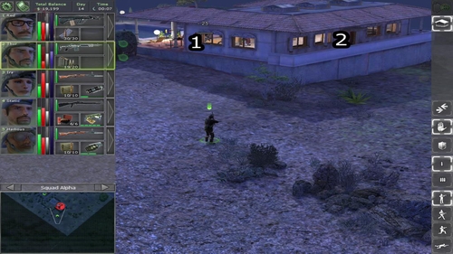 Thor should move, along the southern edge of the location, to the place seen on the picture above - Remaining locations - p. 1 - Remaining locations - Jagged Alliance: Back in Action - Game Guide and Walkthrough
