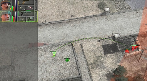 If you have an occasion, use the fragmentation grenade or M79 to get rid of enemies standing in group - Coastal settelment [3] - p. 1 - Campaign - southern way - Jagged Alliance: Crossfire - Game Guide and Walkthrough