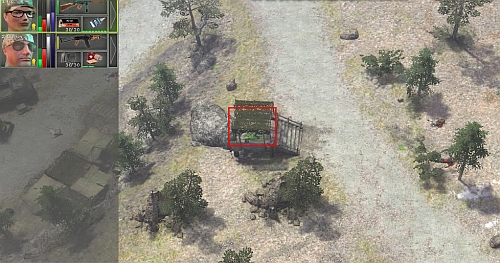 After killing the last enemies, search the vicinity for the chest shown on the screen above, at the east from the bridge - Outposts and Sawmill [5] - Campaign - southern way - Jagged Alliance: Crossfire - Game Guide and Walkthrough