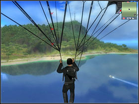 You'll probably end up somewhere in the water (#1) - [Mission 01] Devil's Drop Zone - Walkthrough - Just Cause - Game Guide and Walkthrough
