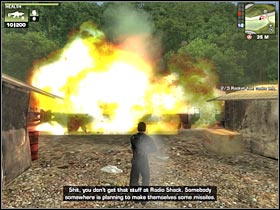 One of the enemy soldiers should be carrying a rocket launcher - [Mission 09] River of Blood - Walkthrough - Just Cause - Game Guide and Walkthrough