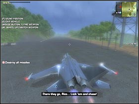 There are two groups of missiles for you to destroy - [Mission 20] Taking Out the Garbage Vol. 2 - Walkthrough - Just Cause - Game Guide and Walkthrough