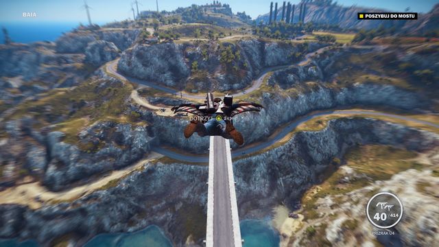 Control the wingsuit in such way that you will avoid flying rapidly down. - Time for an Upgrade - Walkthrough - Just Cause 3 - Game Guide and Walkthrough