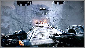 Run up the stairs [1] and onto the outrigger - Icy Incursion - p. 3 - Walkthrough - Killzone 3 - Game Guide and Walkthrough