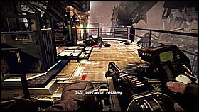 After getting rid of the first group, slowly go forward and keep your eyes open - behind the column there are stairs, from which more enemies can come down - The Reckoning - p. 2 - Walkthrough - Killzone 3 - Game Guide and Walkthrough
