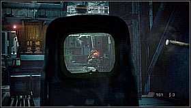 The safest way is to kill him from a distance, firstly shooting him in the head [1] and afterwards in the back - Interception - p. 1 - Walkthrough - Killzone 3 - Game Guide and Walkthrough