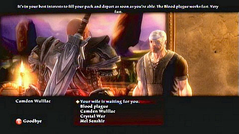 Tell him of his worried wife and three dialogue options will appear - Odarath I - p. 2 - Side missions - Kingdoms of Amalur: Reckoning - Game Guide and Walkthrough