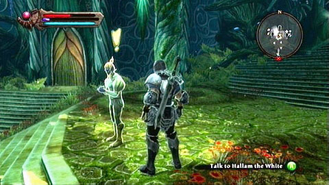 Speak with Hallam the White in the House of Ballads M2(9) and volunteer to take place of the great hero - Odarath II - p. 2 - Side missions - Kingdoms of Amalur: Reckoning - Game Guide and Walkthrough
