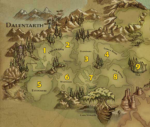 1 - Odarath I - World map - Maps - Kingdoms of Amalur: Reckoning - Game Guide and Walkthrough