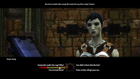 Throughout the dialogue, you will be able to use persuasion twice - Tala-Rane - p.1 - Side missions - Kingdoms of Amalur: Reckoning - Game Guide and Walkthrough
