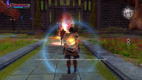 Once you're done with that, a portal will appear in the middle, from which Ciara Sydanus will come out - Tala-Rane - p.7 - Side missions - Kingdoms of Amalur: Reckoning - Game Guide and Walkthrough