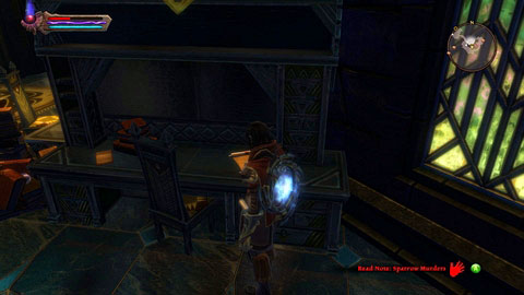 If during the conversation with Selni you used persuasion, you might gain the same knowledge by reading the note hidden in the City Watch - Rathir - p.1 - Side missions - Kingdoms of Amalur: Reckoning - Game Guide and Walkthrough