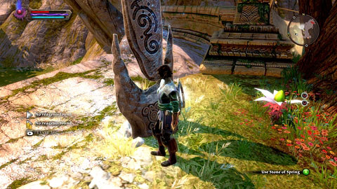 The stone can be found nearby the ruins in the north-east corner of the location - Spring - Lorestones - Kingdoms of Amalur: Reckoning - Game Guide and Walkthrough