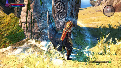 The stone is standing beside a large rock in the north - Spring - Lorestones - Kingdoms of Amalur: Reckoning - Game Guide and Walkthrough