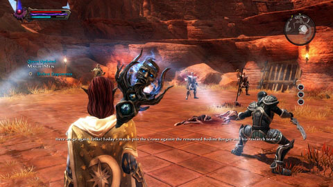 As always with this type of confrontation, first get rid of weaker enemies and then focus all your attacks on their leader - Bodine Borgue - Alserund - p. 4 - Side missions - Kingdoms of Amalur: Reckoning - Game Guide and Walkthrough
