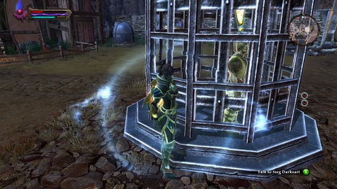 In a center of Whitestone you can see a cage, with Steg Darkvari imprisoned inside - Apotyre - p. 1 - Side missions - Kingdoms of Amalur: Reckoning - Game Guide and Walkthrough