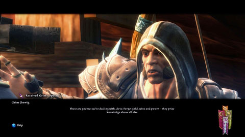Grim Onwig will ask you to steal some book from undergrounds of Livrarium in Adessa M6(14) - Apotyre - p. 3 - Side missions - Kingdoms of Amalur: Reckoning - Game Guide and Walkthrough
