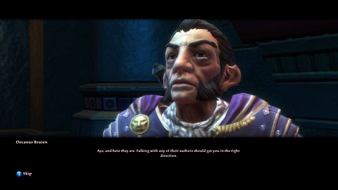 Inside Sandstone Villa M6(1) talk to Decanus Bruten, who will give you a bunch of letters - Adessa - p. 1 - Side missions - Kingdoms of Amalur: Reckoning - Game Guide and Walkthrough