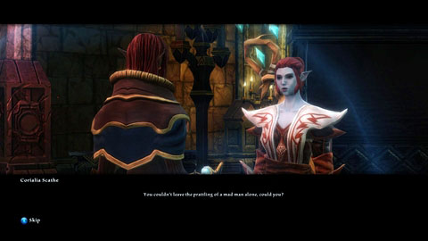 You'll encounter there Corialia Scathe - Cursewood - p. 1 - Side missions - Kingdoms of Amalur: Reckoning - Game Guide and Walkthrough