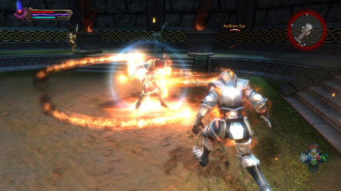 The third opponent, Sephedra Wyll, fights with daggers and a fourth one, Aedran Tyr, is a heavy armored knight - Cursewood - p. 1 - Side missions - Kingdoms of Amalur: Reckoning - Game Guide and Walkthrough