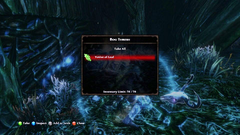 Votive of Leaf can be found at the copse of Bog Thresha - Drowned Forest - p. 4 - Side missions - Kingdoms of Amalur: Reckoning - Game Guide and Walkthrough