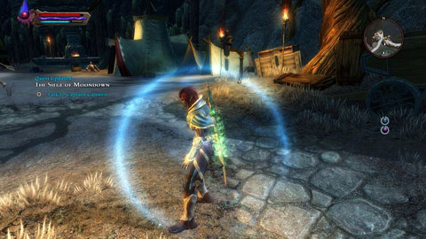 When the man is healthy again, walk him to the exit from the cavern and return to Moondown Camp M12(2) - High Fulgen - p. 1 - Side missions - Kingdoms of Amalur: Reckoning - Game Guide and Walkthrough