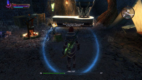 In Camp Moondown M12(1) talk to captain Canwen, who will ask you for help in defending the camp - High Fulgen - p. 1 - Side missions - Kingdoms of Amalur: Reckoning - Game Guide and Walkthrough