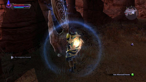 You'll find the stone behind rocks next to the entrance to House of Valor M2(4) - Alserund - Lorestones - Kingdoms of Amalur: Reckoning - Game Guide and Walkthrough