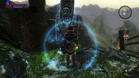 The stone stands near the entrance to Ghenning, next to high cliff - Klurikon - Lorestones - Kingdoms of Amalur: Reckoning - Game Guide and Walkthrough