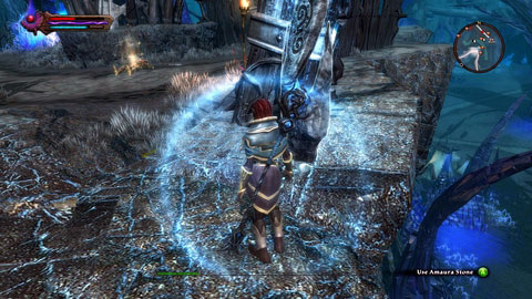 The stone stands over the abyss in the eastern part of the location - Amaura - Lorestones - Kingdoms of Amalur: Reckoning - Game Guide and Walkthrough