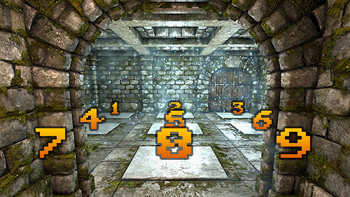 To make things easier, I numbered the plates like a phone keyboard - Level 4: Archives - Walkthrough - Legend of Grimrock - Game Guide and Walkthrough