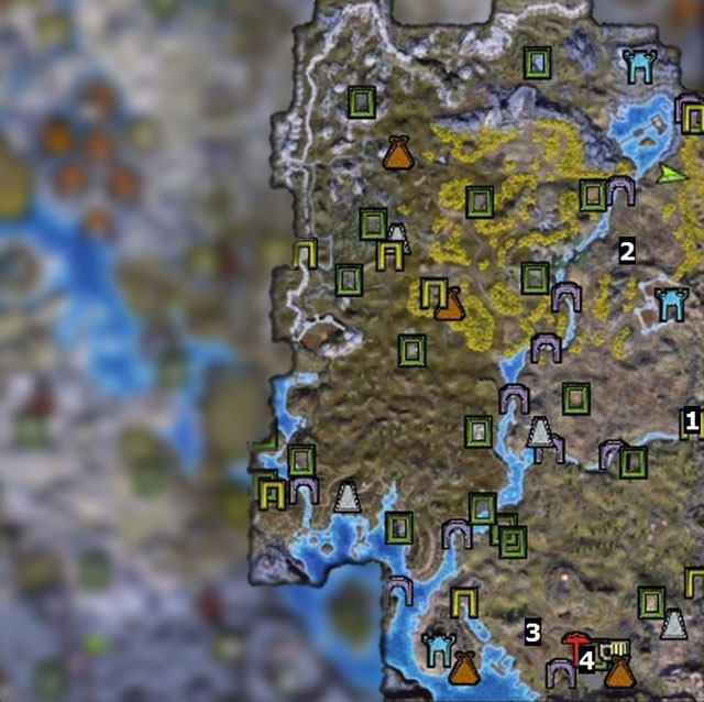 Key - Map - Northern Feron Plains - Legends Of Dawn - Game Guide and Walkthrough