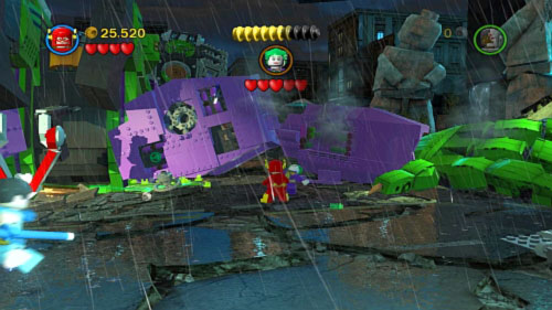 When Jokers leaves robot attack him (picture) - Heroes Unite - Walkthrough - LEGO Batman 2: DC Super Heroes - Game Guide and Walkthrough