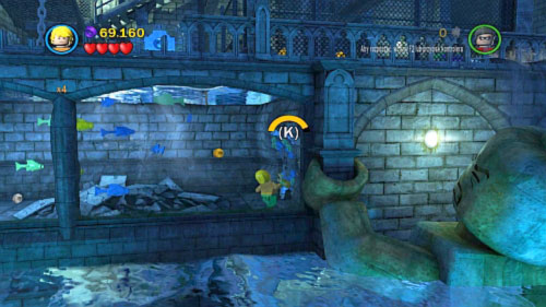 #03 - In underwater location move to the wall on the right and pull the lever with Aquaman or Killer Croc - Asylum Assignment - Minikits - LEGO Batman 2: DC Super Heroes - Game Guide and Walkthrough