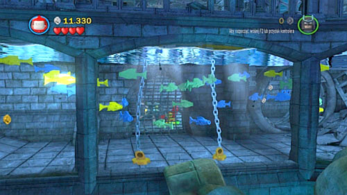 #01 - In the pool with fishes you will get to the blocked fan - Asylum Assignment - Minikits - LEGO Batman 2: DC Super Heroes - Game Guide and Walkthrough