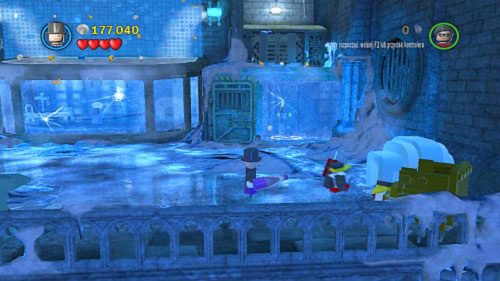 #06 - In ice chamber send penguin to the igloo on the right, detonate him near fractured pane, enter the room and move to the left top corner - Asylum Assignment - Minikits - LEGO Batman 2: DC Super Heroes - Game Guide and Walkthrough