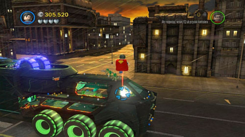 #08 - When you reach the front of the vehicle fly Superman into the air and destroy golden plate - Chemical Signature - Minikits - LEGO Batman 2: DC Super Heroes - Game Guide and Walkthrough