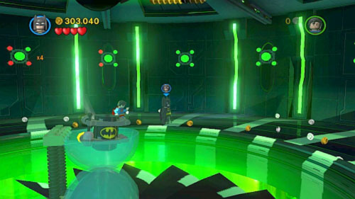 #07 - In the same room use Lex to destroy black doors on the right, move to the hidden location and throw Batarang at all shiny point on the wall - Destination Metropolis - Minikits - LEGO Batman 2: DC Super Heroes - Game Guide and Walkthrough