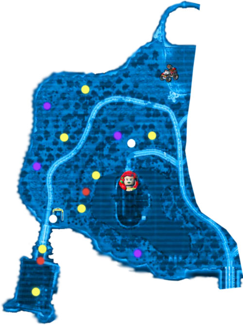 Sector B - Maps - gold bricks, red bricks, citizens in peril, bosses, terminals, vehicles - Minikits - LEGO Batman 2: DC Super Heroes - Game Guide and Walkthrough