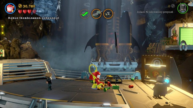Go downstairs and collect a token for Batman - Space Suits You, Sir! - Walkthrough - LEGO Batman 3: Beyond Gotham - Game Guide and Walkthrough