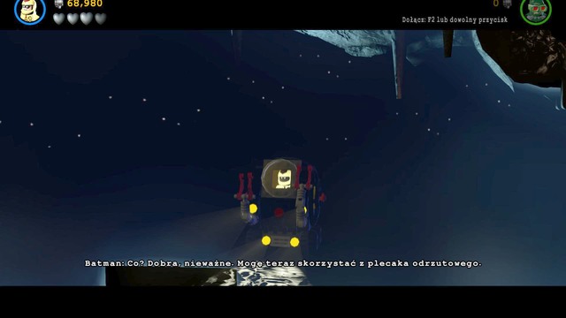 While inside the vehicle, drive into the cave and look for silver bricks - Space Suits You, Sir! - Walkthrough - LEGO Batman 3: Beyond Gotham - Game Guide and Walkthrough
